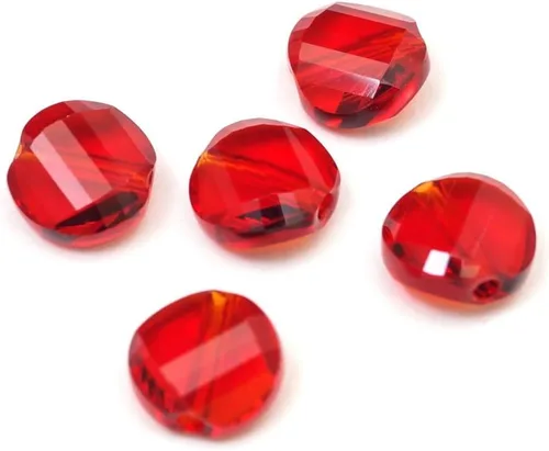 Vista 11 de Adabele - 25 cuentas de cristal sueltas con giro redondo plano y facetado de 0.315 in (0.315 in), transparente AB compatible con Swarovski Preciosa