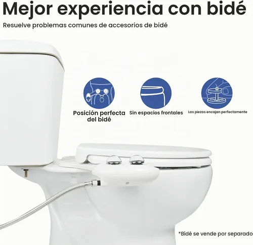 Vista 6 de LUXE TS1008R Asiento de inodoro redondo de cierre lento, ajuste cómodo