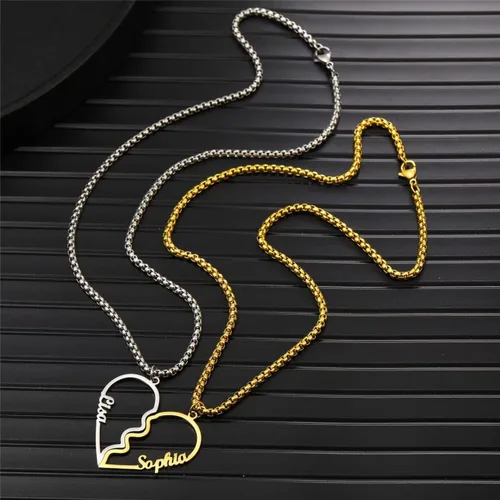 Vista 2 de Boyfriend Girlfriend Relationship Gift Yin Yang Necklace for 2 Anime Ying Necklaces Matching Couple Sister Jewelry Best Friends Friendship BFF Chain