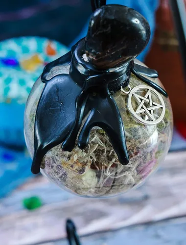 Vista 5 de Bolas de adivinación Bola de adivinación Bolas de protección de nigromancia Herramientas de altar Herramientas de altar Colección de tarros