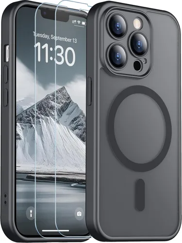 Vista 84 de SPIDERCASE Funda magnética translúcida diseñada para iPhone 11, con 2 protectores de pantalla de vidrio templado, antihuellas, para iPhone 11 de 6.1