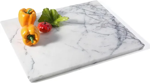 Vista 12 de Koville Tabla de cortar de mármol para cocina, tabla grande de quesos de losa de mármol de 16 x 12 pulgadas, tabla de servir rectangular