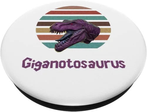 Vista 2 de Giganotosaurus Retro T rex prehistoric dinosaur Father's day PopSockets Swappable PopGrip