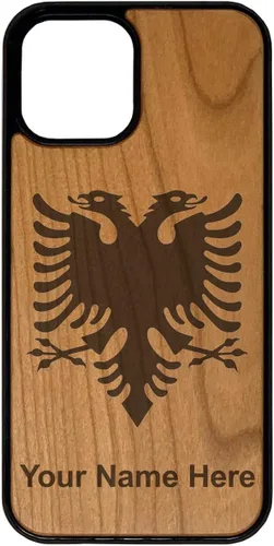 Vista 6 de Carcasa compatible con iPhone 11 Pro Max, bandera de Albania, grabado personalizado incluido, incluye protector de pantalla