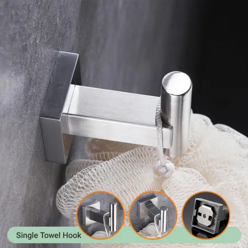 Vista 6 de Hoooh - Toallero de baño de acero inoxidable para baño, cocina, montaje en pared