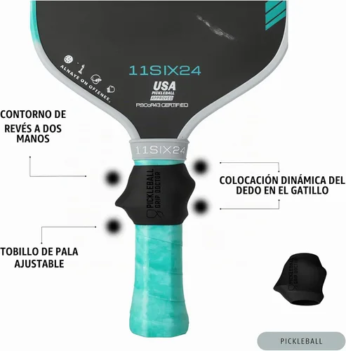 Vista 4 de Ayuda de entrenamiento de pickleball diseñada para potencia, precisión y control Herramienta de agarre multiposición Mejora la comodidad