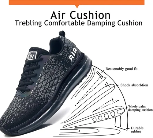 Vista 5 de Azooken Calzado deportivo para hombre, tenis transpirable y ligero