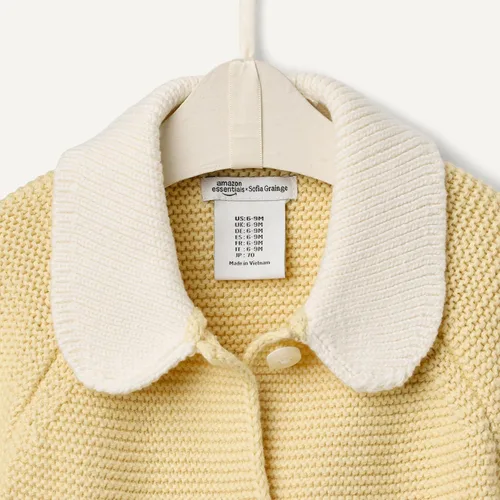 Vista 4 de Tienda Essentials x Sofia Grainge - Chaqueta unisex con cuello Peter Pan para niños pequeños y bebés