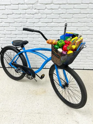 Vista 2 de AlveyTech Cesta de alambre frontal universal con accesorios de montaje de liberación rápida para bicicletas y scooters – Cestas de bicicleta grandes