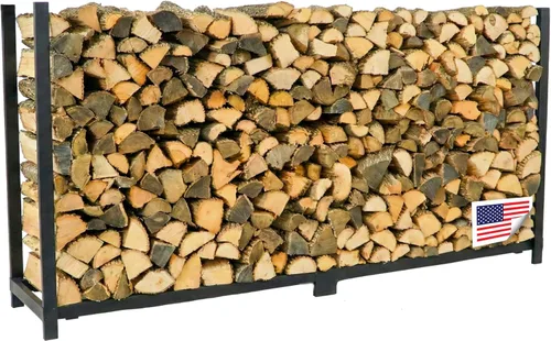 Vista 13 de Woodhaven Estante para leña de 8 pies – Fabricado en EE.UU. – Estante de almacenamiento de madera elevado de 1/2 cuerda – Mantiene la madera seca