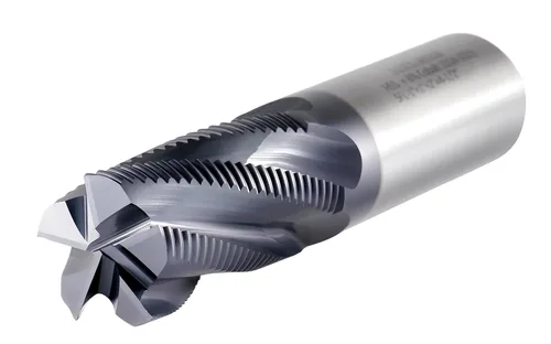 Vista 5 de Accusize Industrial Tools Diente fino M42 8% cobalto Tialn desbaste molino de extremo, 1 '' de diámetro, 1 '' diámetro del vástago, 2 '' longitud