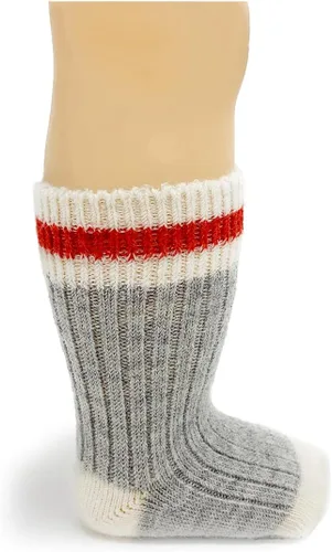 Vista 4 de WARRIOR ALPACA SOCKS - Red Stripe Throwback Socks For Infants and Children
