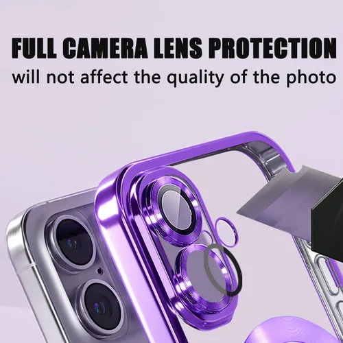 Vista 129 de Misscase Funda magnética con purpurina para iPhone 11 compatible con MagSafe, protección completa, delgada, a prueba de golpes, antiarañazos