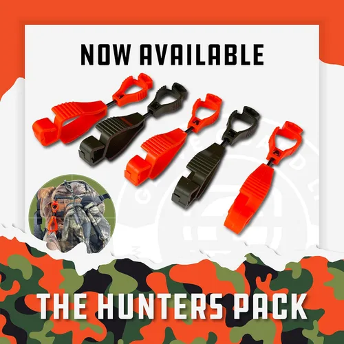 Vista 2 de Glove Guard Clips de engranaje Hunters. Asegura sombreros, guantes y equipo de senderismo, paquete de 5, accesorios para exteriores, fabricados