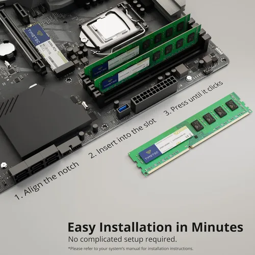 Vista 6 de Timetec - Módulo de memoria RAM de 8 GB DDR3 1333 MHz PC3-10600 Sin búfer ECC 1,5 V CL9 2Rx8 Doble rango 240 pines UDIMM Mejora de memoria