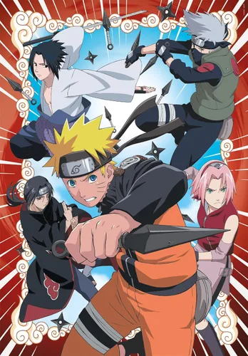 Vista 2 de Clementoni 39833 Shippuden Shippuden-1000 Rompecabezas Jigsaw, Vertical, Diversión para Adultos, Manga, Anime, Hecho en Italia, 1000 Piezas Naruto