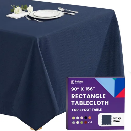 Vista 44 de Gee Di Moda - Mantel rectangular de 60 x 84 pulgadas – Mantel rectangular de poliéster lavable para mesa de 5 pies