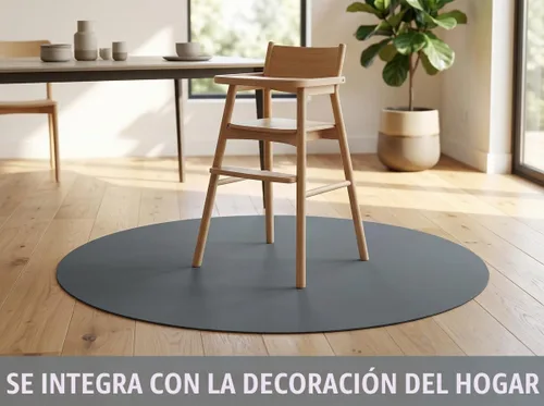 Vista 6 de Tapete para salpicaduras de bebé para debajo de la silla alta, 51 x 51