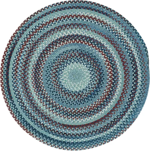 Vista 43 de Capel American Heritage Barn Blue Alfombra Trenzada de Cesta de 0' 12" Azul granero
