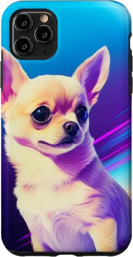 Vista 13 de Chihuahua Dog Retro Rainbow para Chihuahua Dog Lovers Case para iPhone 17