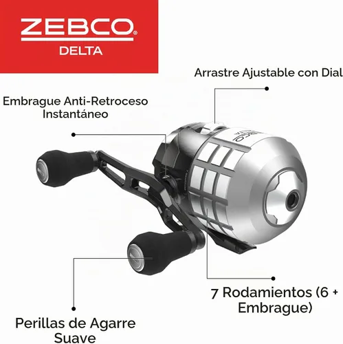 Vista 3 de Zebco Carrete de pesca Delta Spincast