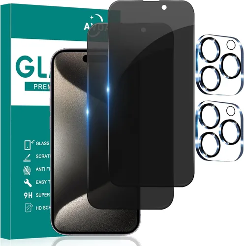 Vista 29 de Paquete de 2 protectores de pantalla de privacidad para iPhone 11/iPhone XR, pantalla de privacidad iPhone 11 de 6.1 pulgadas, película de vidrio