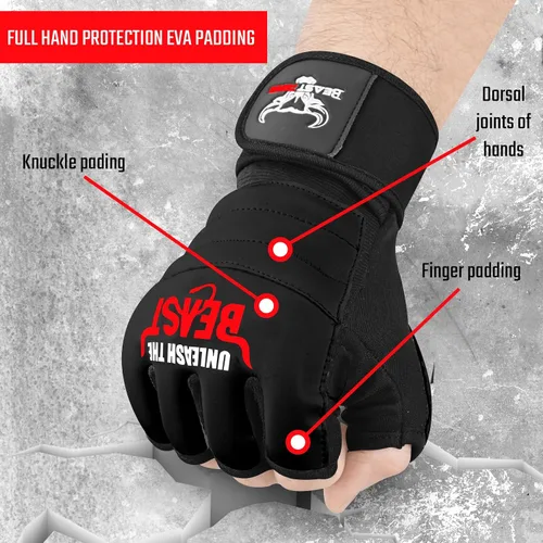 Vista 8 de BEAST RAGE Guantes de Taekwondo Karate para Hombres y Mujeres, Guantes de Entrenamiento de Boxeo MMA Kickboxing Sparring Artes Marciales Guantes