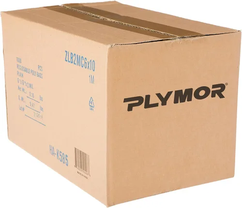Vista 5 de Plymor 6 x 10 pulgadas (caja de 1,000), bolsas de plástico con cierre de 2 mil con cremallera