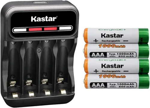 Vista 4 de Kastar AAAJ 1.2V 1000mAh Ni-MH Batería CMH4 Cargador USB inteligente compatible con Panasonic KX-TPA50 KX-TPA50B04 KX-TPA60 KX-TS208 KX-TS4200