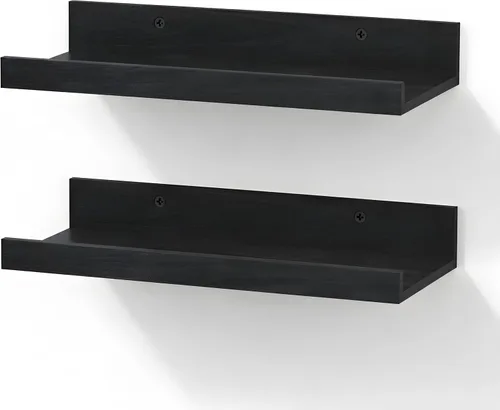 Vista 14 de BAYKA Estantes flotantes de 15.7 x 4.13 pulgadas para pared, decoración de Negro