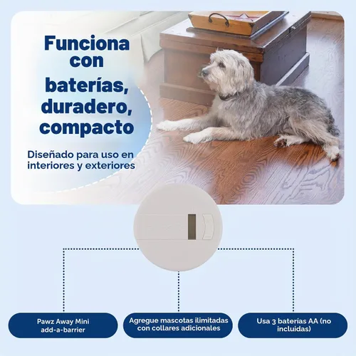 Vista 5 de Barreras para mascotas con rango ajustable Pawz Away de PetSafe, para gatos y perros, estimulación estática
