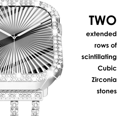 Vista 168 de Surace Bling - Carcasa con protector de pantalla para Apple Watch Series 3, 2, 1 de 1.496 pulgadas