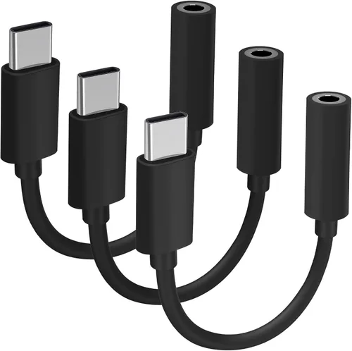 Vista 10 de Adaptador USB C a conector de auriculares de 0.138 in para iPhone 16/16 Pro/15/15 Pro/Pro Max/Plus, cable auxiliar tipo C compatible con iPad