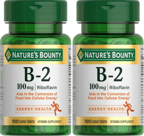 Vista 10 de Nature's Bounty Vitamina B, vitamina B-2 de 100 mg como suplemento de riboflavina, ayuda al metabolismo energético, 100 tabletas recubiertas
