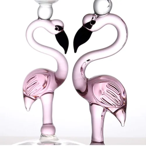 Vista 5 de Creative Pink Flamingo Cóctel Martini Copa Vajilla Fresca Bar Bar Vino Set (2, 200ML Copa de Cóctel)