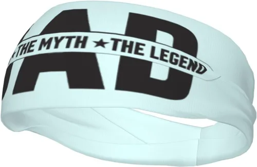 Vista 3 de Dad The Man The Myth The Legend Headband for Men Women Sports Sweatband for Fitness Exercise Moisture Wicking Running Yoga Hairbands