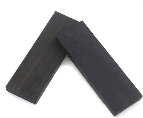 Vista 5 de Coshar 2 piezas de madera de ébano negro madera negro ébano blanco mango de madera material para bricolaje instrumentos de música herramientas