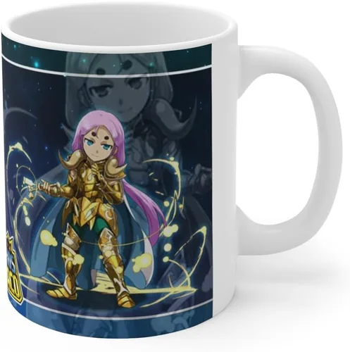 Vista 2 de Aries, Los Caballeros del Zodiaco, Taza de Cerámica 11Oz