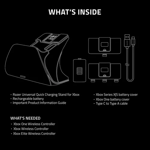 Vista 7 de Razer Universal Quick Charging Stand for Xbox Series XS Magnetic Secure Charging - Perfectly Matches Xbox Wireless Controllers - USB Powered - Shock
