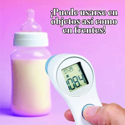 Vista 6 de Termómetro digital para frente - infrarrojo - blanco (lector de temperatura corporal, ligero, compacto)