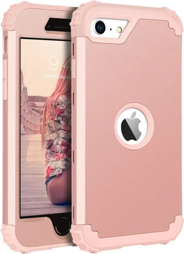 Vista 28 de BENTOBEN Funda para iPhone SE 2022 y iPhone SE 2020, resistente 3 en 1, cuerpo completo, resistente, a prueba de golpes, híbrida de policarbonato