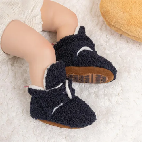Vista 59 de Botines de forro polar para bebés, niños y niñas, pantuflas antideslizantes con agarre suave, zapatos de calcetín para recién nacidos, cuna