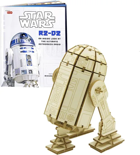 Vista 6 de IncrediBuilds Star Wars BB-8 Kit de modelo de rompecabezas de madera 3D (81 piezas) – Construye y pinta tu propio androide, no requiere pegamento
