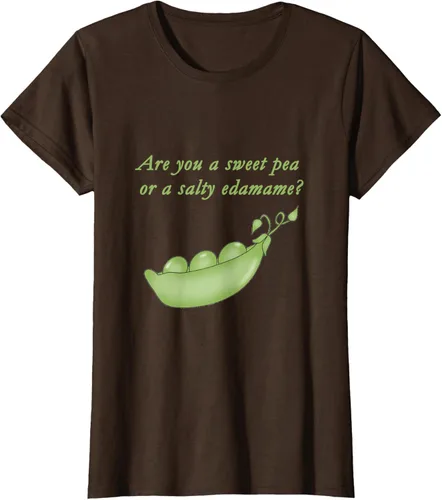 Vista 12 de ¿Eres un guisante dulce o edamame salado? Camiseta, Negro