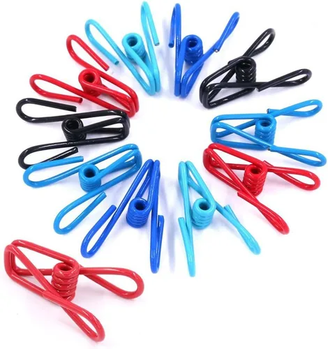 Vista 2 de Swpeet 195pcs Clip de alambre de metal multiusos a prueba de viento pinzas de metal clips titulares