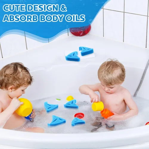 Vista 6 de Patelai Paquete de 40 esponjas absorbentes de aceite para bañera de hidromasaje, accesorios para spa, bañera, piscina al aire libre (estilo barco)