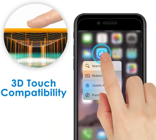 Vista 6 de JETech Protector de pantalla de privacidad para iPhone SE 3 (3ª edición 2022) de 4.7 pulgadas, película de vidrio templado antiespía, compatible