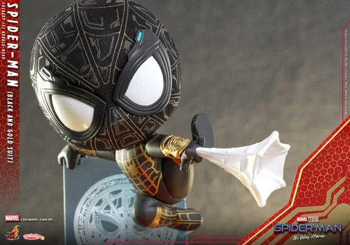 Vista 3 de Spider-Man: No Way Home - Traje negro y dorado de Spider-Man Cosbaby
