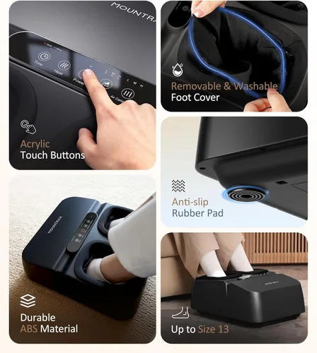 Vista 7 de MOUNTRAX Máquina Masajeador de Pies con Calor, Masajeador de Pies para Fascitis Plantar, Dolor de Neuropatía, Masajeador de Pies Shiatsu con Control