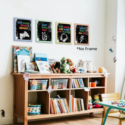 Vista 3 de AEHIE Póster artístico de pared para sala de juegos para niños, adolescentes, niños, dormitorio, sala de juegos, decoración de sala de juegos, club